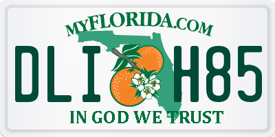 FL license plate DLIH85