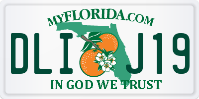 FL license plate DLIJ19