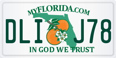 FL license plate DLIJ78