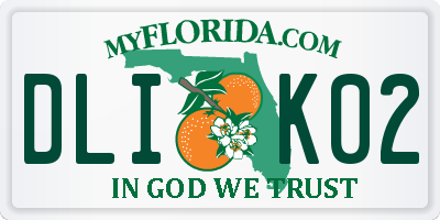 FL license plate DLIK02