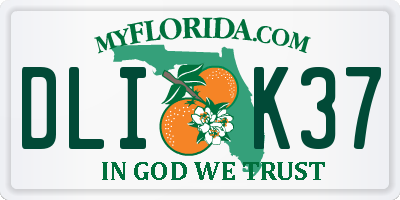 FL license plate DLIK37