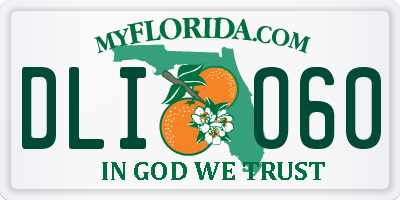 FL license plate DLIO60
