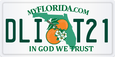 FL license plate DLIT21