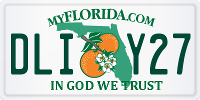 FL license plate DLIY27