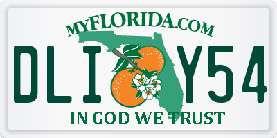 FL license plate DLIY54