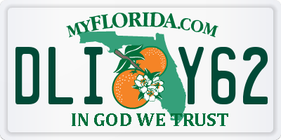FL license plate DLIY62