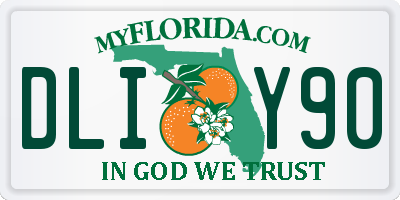 FL license plate DLIY90