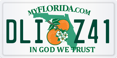 FL license plate DLIZ41