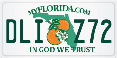 FL license plate DLIZ72