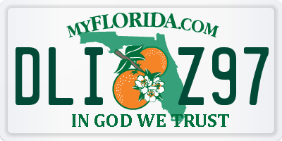FL license plate DLIZ97