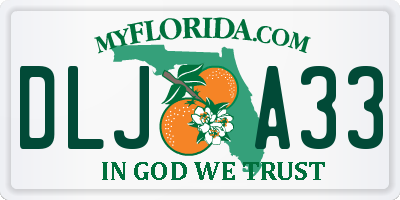FL license plate DLJA33