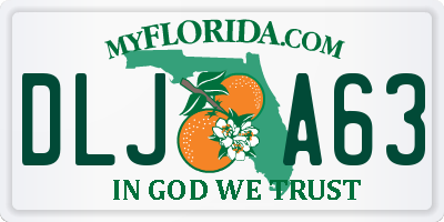 FL license plate DLJA63