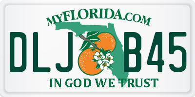 FL license plate DLJB45