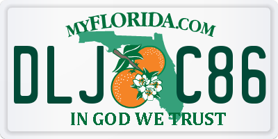 FL license plate DLJC86