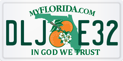 FL license plate DLJE32