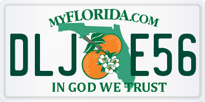 FL license plate DLJE56