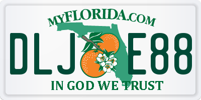 FL license plate DLJE88