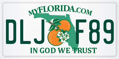 FL license plate DLJF89
