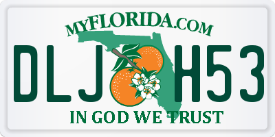 FL license plate DLJH53