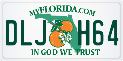 FL license plate DLJH64