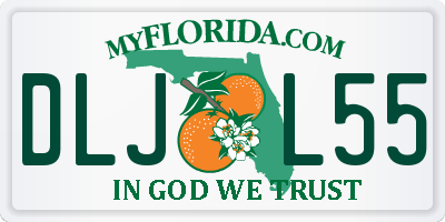 FL license plate DLJL55