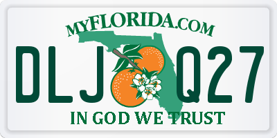 FL license plate DLJQ27