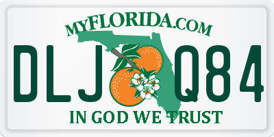 FL license plate DLJQ84