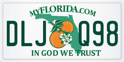 FL license plate DLJQ98
