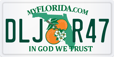 FL license plate DLJR47