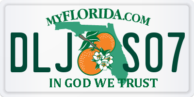 FL license plate DLJS07