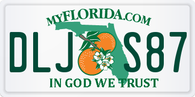 FL license plate DLJS87
