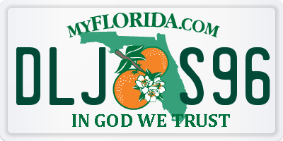 FL license plate DLJS96