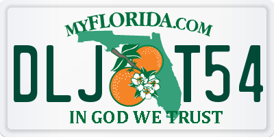 FL license plate DLJT54
