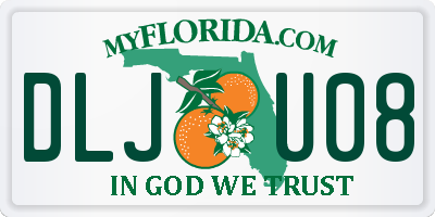 FL license plate DLJU08