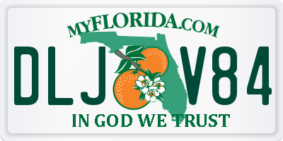 FL license plate DLJV84