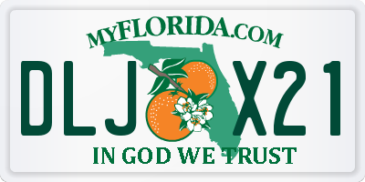 FL license plate DLJX21