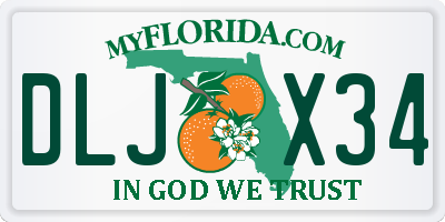 FL license plate DLJX34