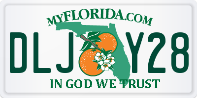 FL license plate DLJY28