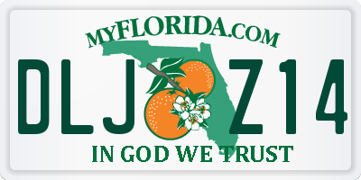 FL license plate DLJZ14