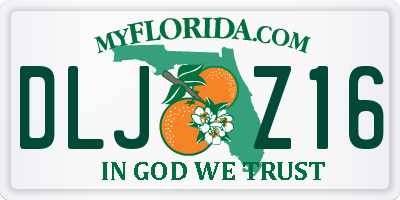 FL license plate DLJZ16