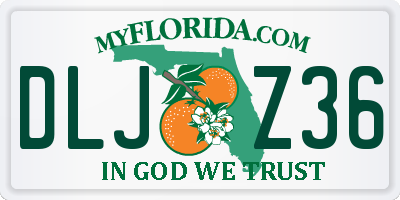 FL license plate DLJZ36