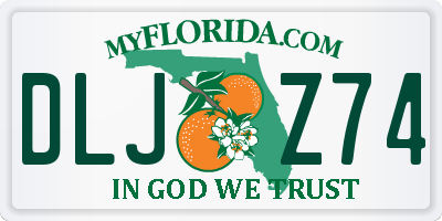 FL license plate DLJZ74
