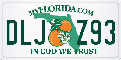 FL license plate DLJZ93