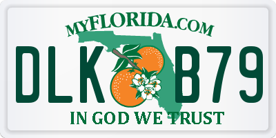 FL license plate DLKB79