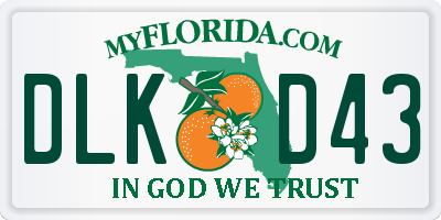 FL license plate DLKD43