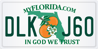 FL license plate DLKJ60