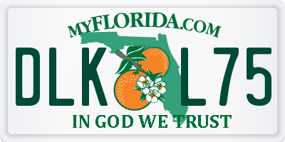 FL license plate DLKL75