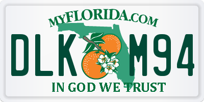 FL license plate DLKM94