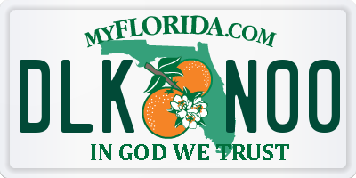 FL license plate DLKN00
