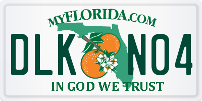 FL license plate DLKN04